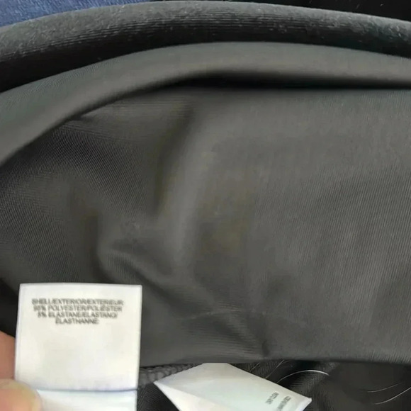 Nine West New black velvet polyester dress with puffy long smocked sleeves XL - Picture 8 of 8